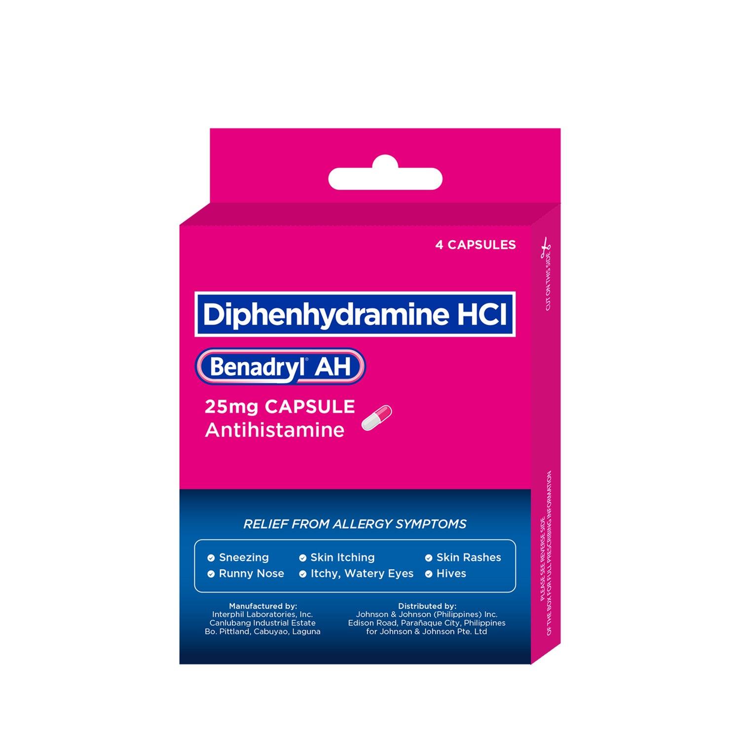 Benadryl AH 25 mg Capsule - 4s - Southstar Drug