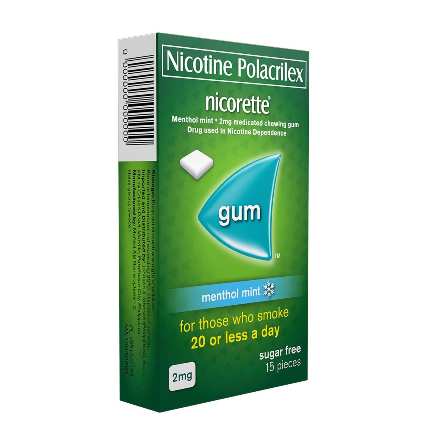 Nicorette Gum 2 mg Menthol Mint - 15s - Southstar Drug