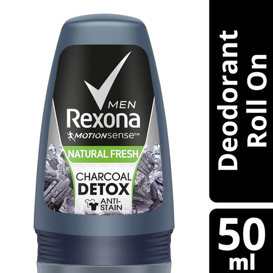 Rexona Men Deodorant Roll-On Natural Fresh Charcoal Detox 50ML - Southstar Drug