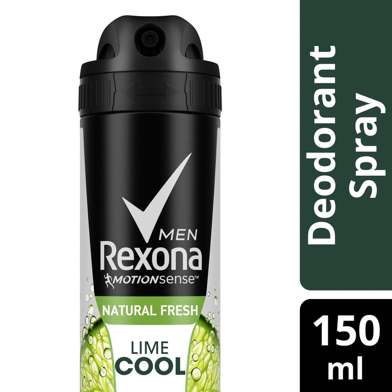 Rexona Men Deodorant Spray Natural Fresh Lime Cool 150ml - Southstar Drug