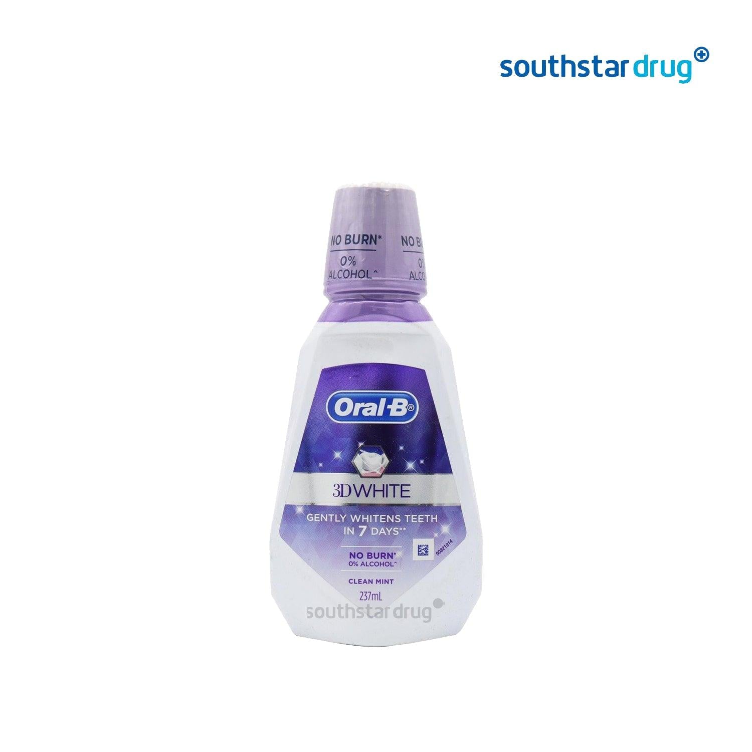 Oral B Rinse 3D White Mouthwash 237ml - Southstar Drug