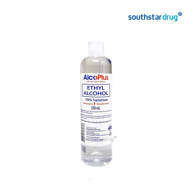 Alcoplus Boston 70% Solution Ethyl Alcohol 250 ml - Southstar Drug