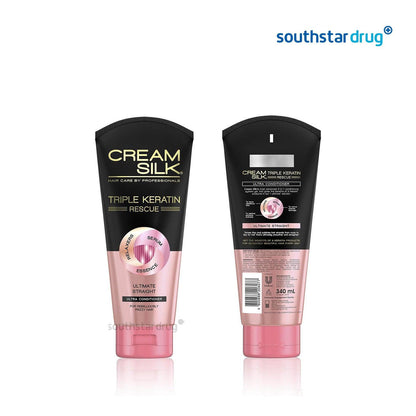 Creamsilk Triple Keratin Rescue Conditioner Ultimate Straight 340ML - Southstar Drug