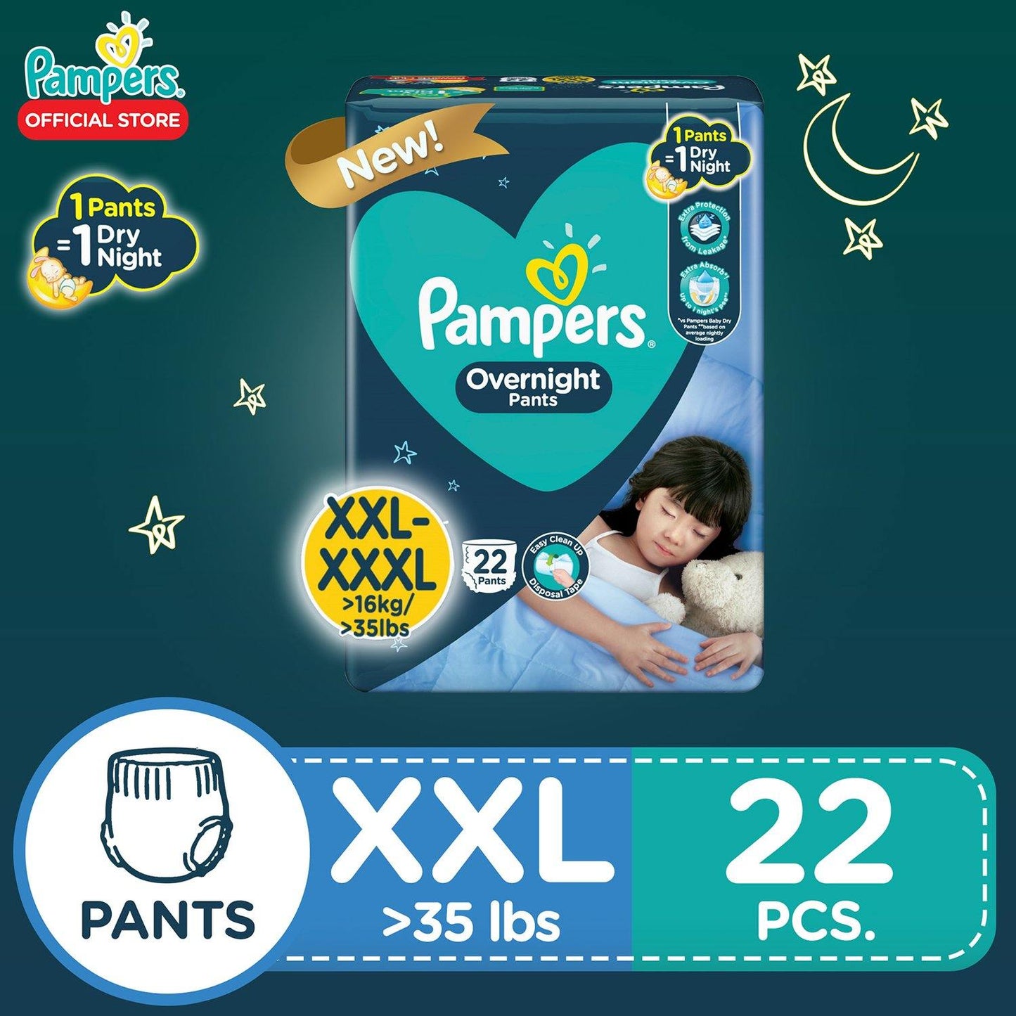 Pampers Overnight Pants Value XXL 22s - Southstar Drug