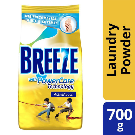 Breeze Powder Detergent ActivBleach with PowerCare Technology 700G Pouch - Southstar Drug