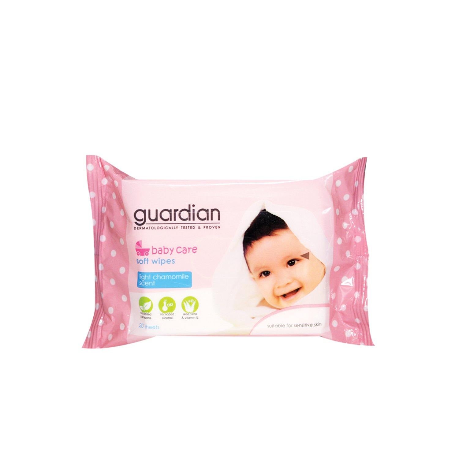 Guardian Chamomile Baby Wipes - 20s - Southstar Drug