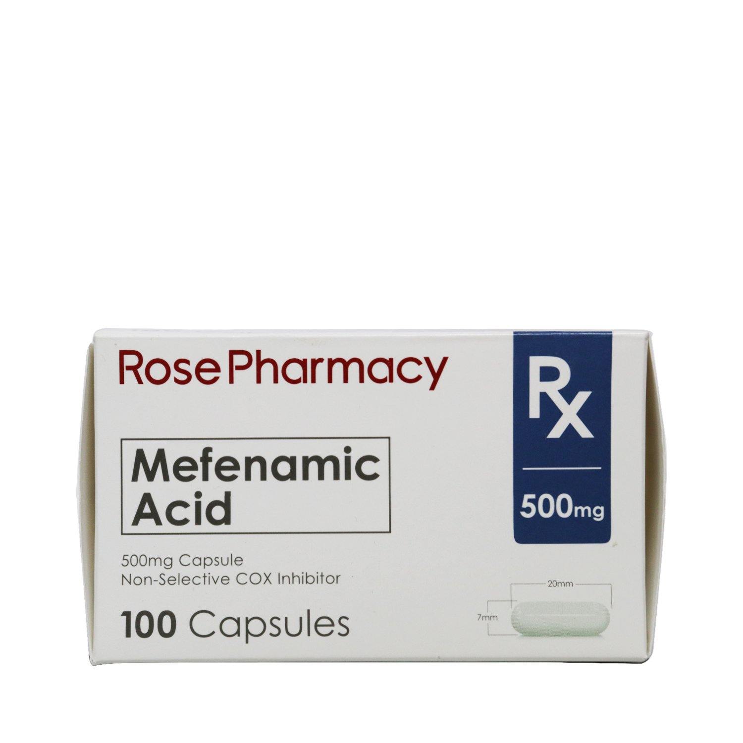 Buy Rx: Rose Pharma Mefenamic Acid 500 mg Capsule Online – Southstar Drug