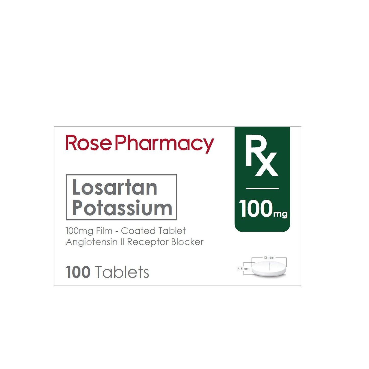 Rx: Rose Pharmacy Losartan Potassium 100 mg - Southstar Drug