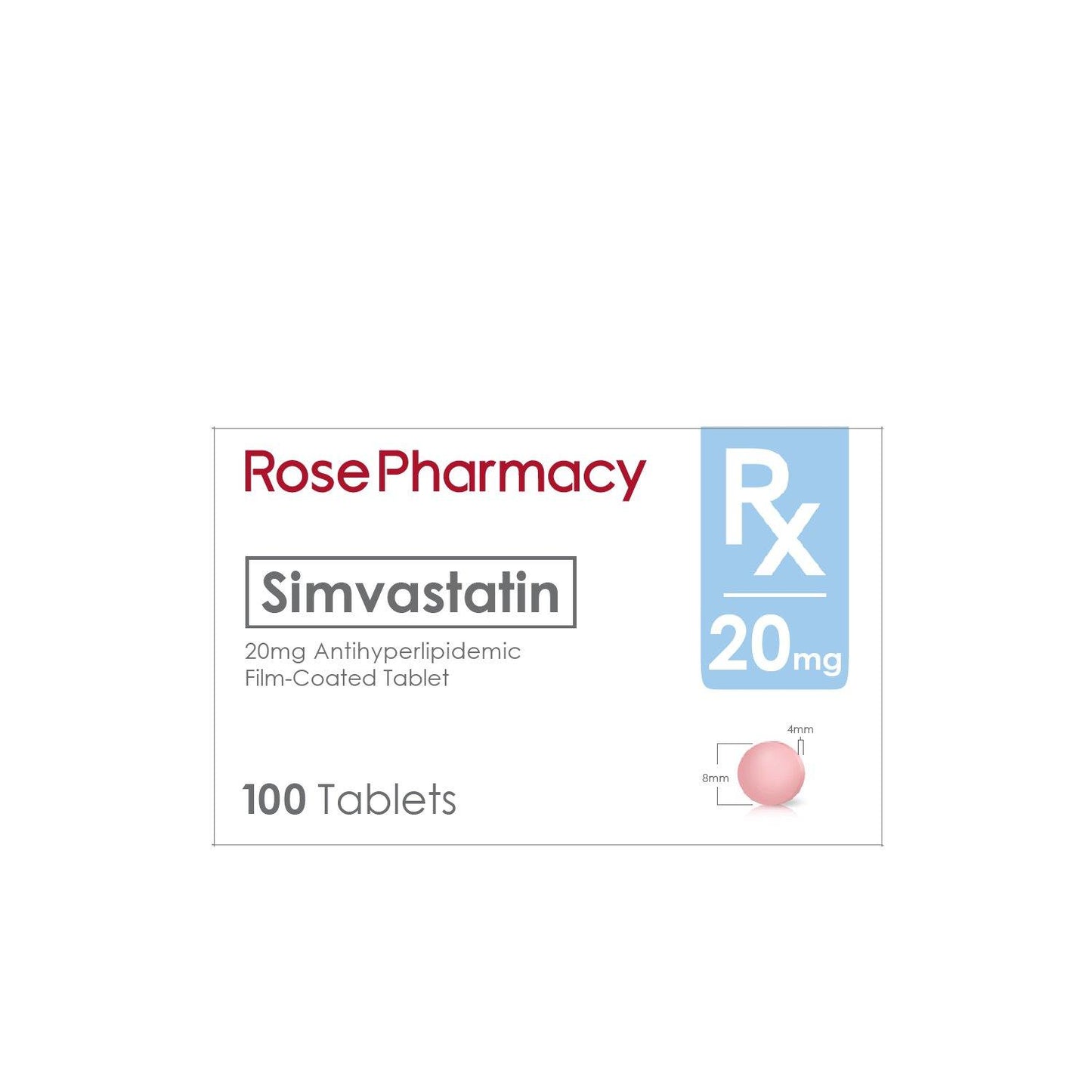 Rx: Rose Pharmacy Simvastatin 20 mg - Southstar Drug