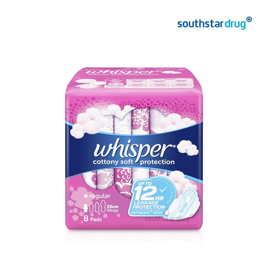 Whisper Cottony Clean Regular with Wings 8s - Southstar Drug