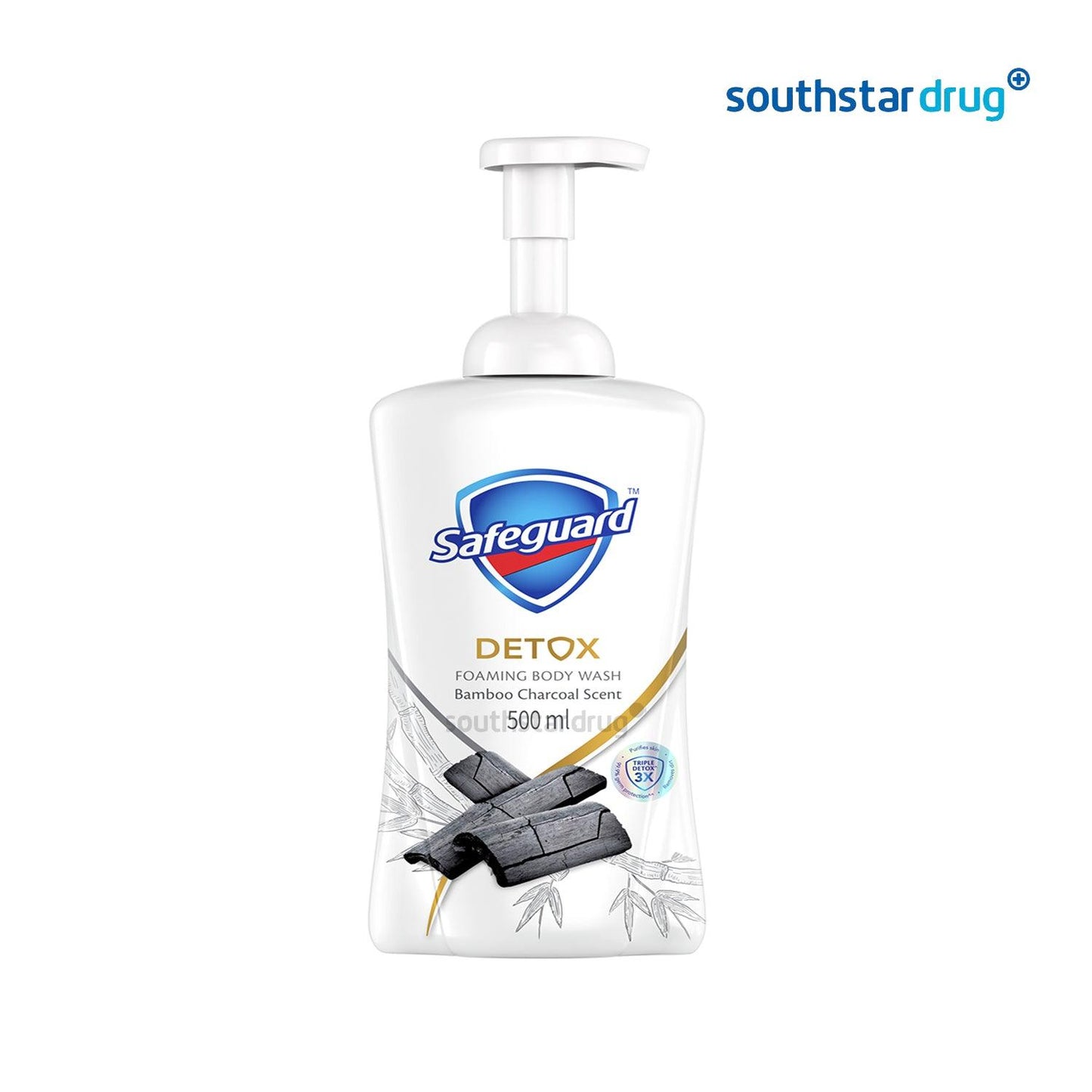 Safeguard Detox Foaminng Charcoal Body Wash Pump 500 ml - Southstar Drug