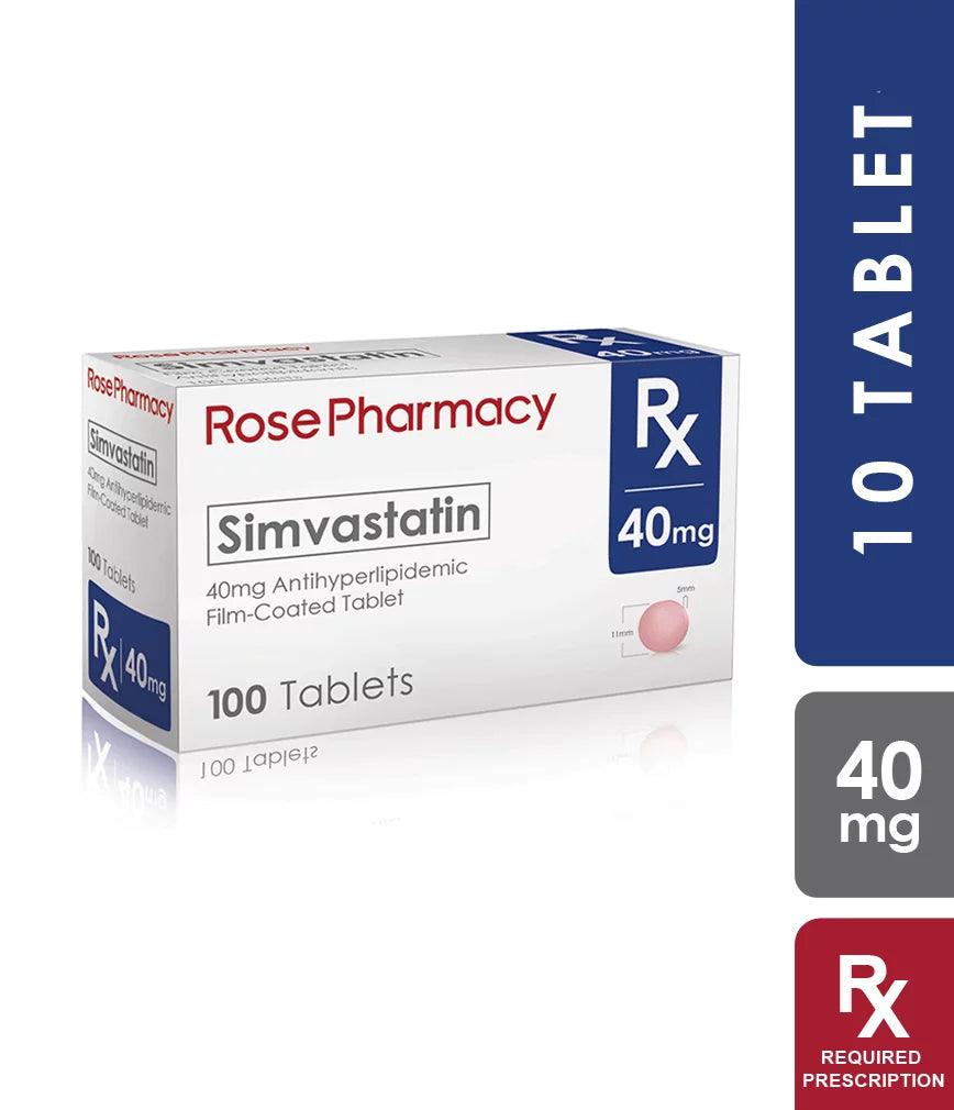 Rx: Rose Pharma Simvastatin 40mg Tablet - Southstar Drug