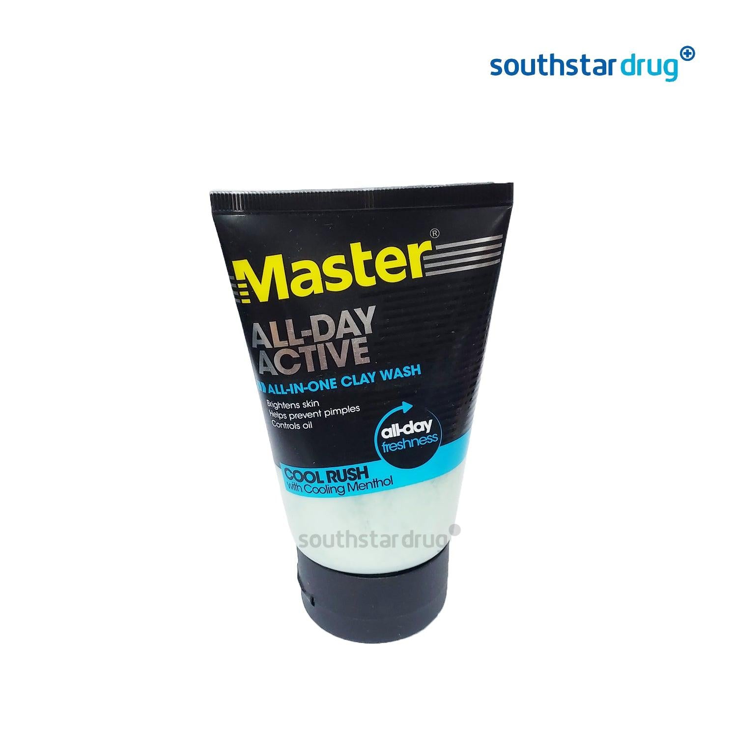 Master Facial Wash All-day Active Cool Rush 100 g - Southstar Drug