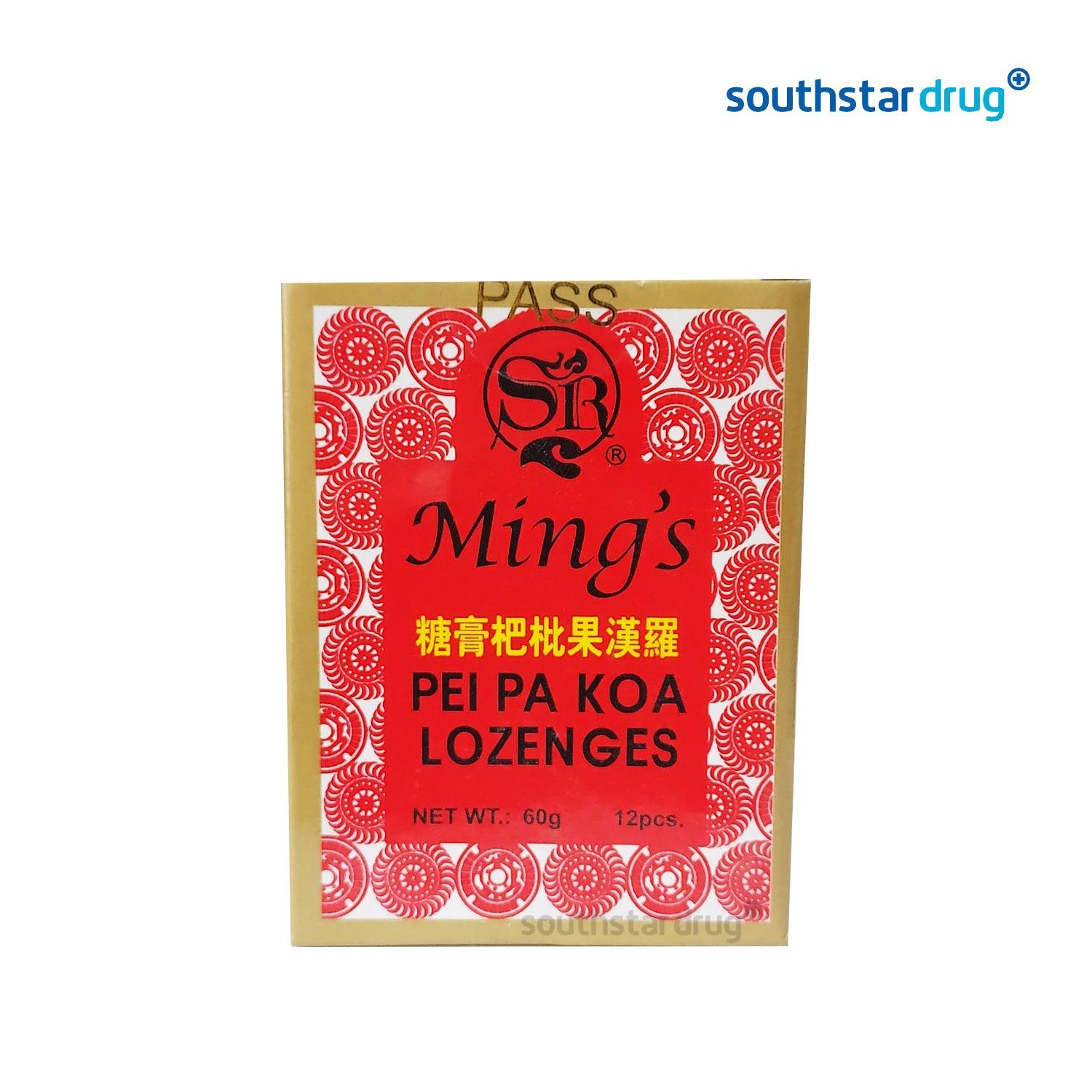 Mings Pei Pa Koa Lozenges 60 g - Southstar Drug