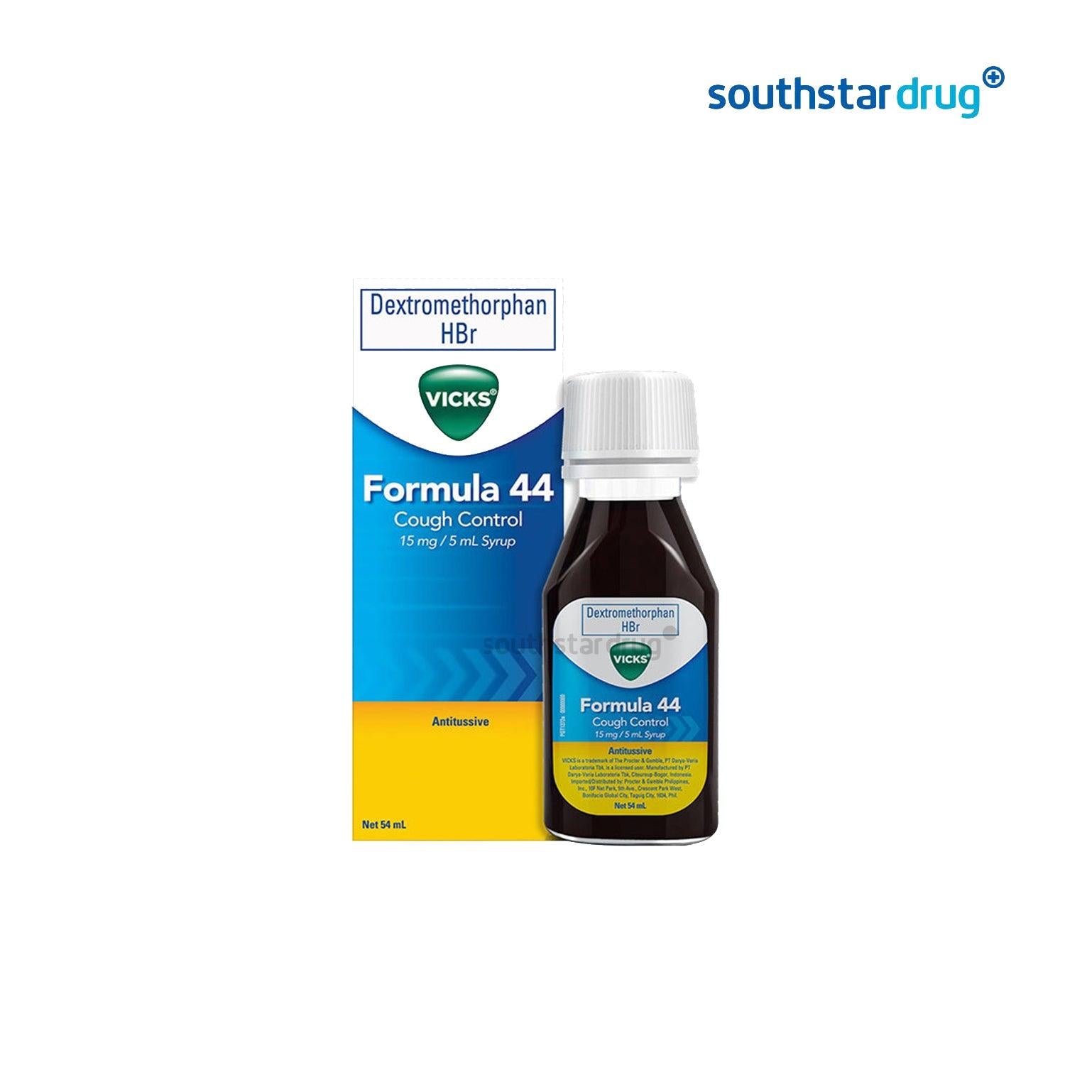 Vicks Formula 44 15 mg / 5 ml 54 ml Syrup - Southstar Drug