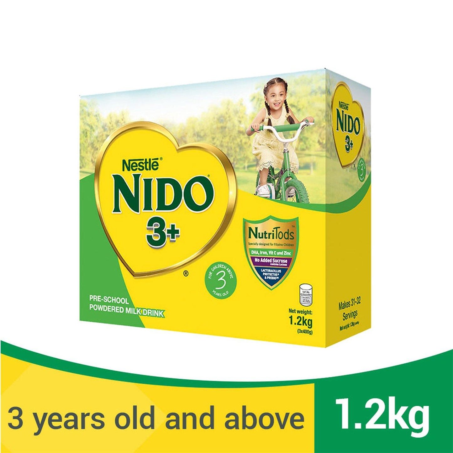 NIDO 3+ Powdered Milk Drink For Pre-Schoolers Above 3 Years Old 1.2 kg - Southstar Drug