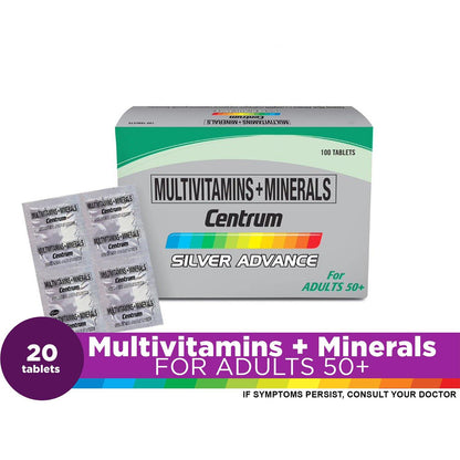 Centrum Silver Multivitamins + Minerals Tablets - 20s - Southstar Drug