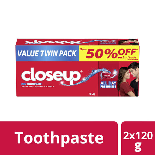 Close Up Anti-Bacterial Toothpaste Red Hot 120G - Southstar Drug