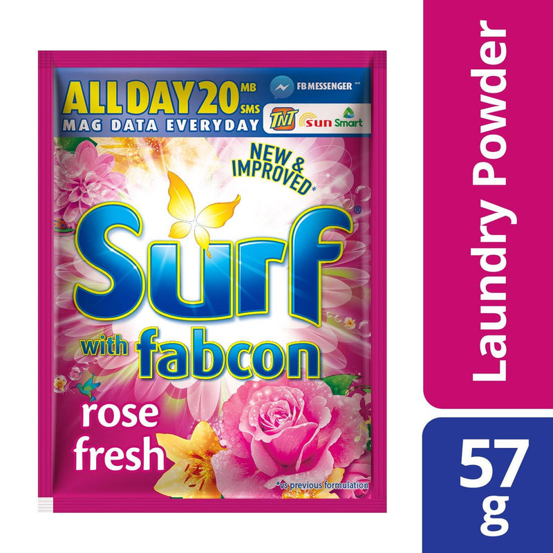 Surf Powder Detergent Rose Fresh 57G Sachet - Southstar Drug