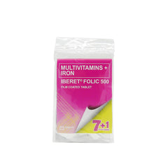 Iberet Folic 7+1 500mg Tablet - Southstar Drug