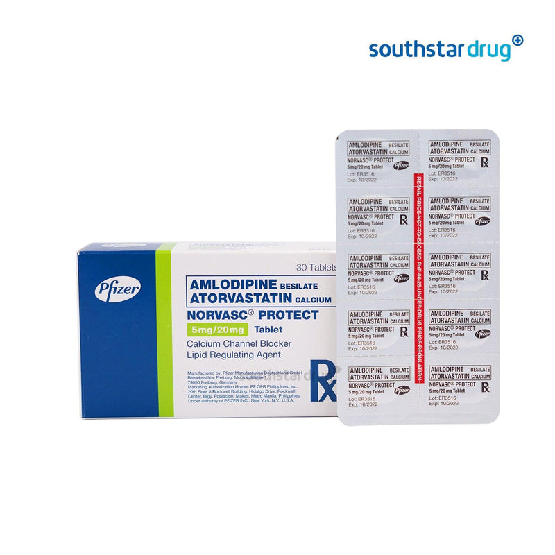 Rx: Norvasc Protect 5 mg / 20 mg Tablet - Southstar Drug