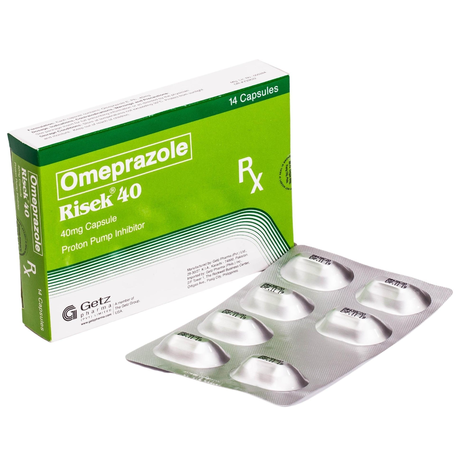 Rx: Risek Omeprazole 40mg Capsule - Southstar Drug