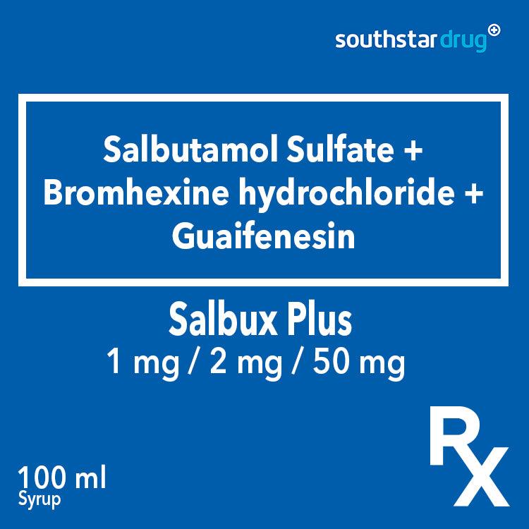 Rx: Salbux Plus 1mg / 2mg / 50mg 100ml Syrup - Southstar Drug